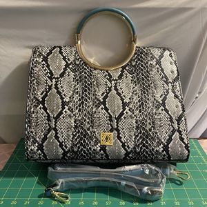 Kate Landry Womens Purse Bag Snakeskin Embossed  Tote Or Shoulder Carry NWOT